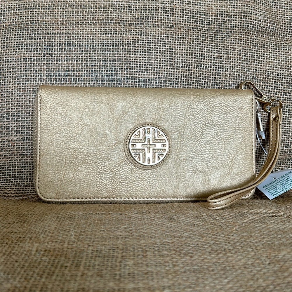 Gold Wallet Wristlet